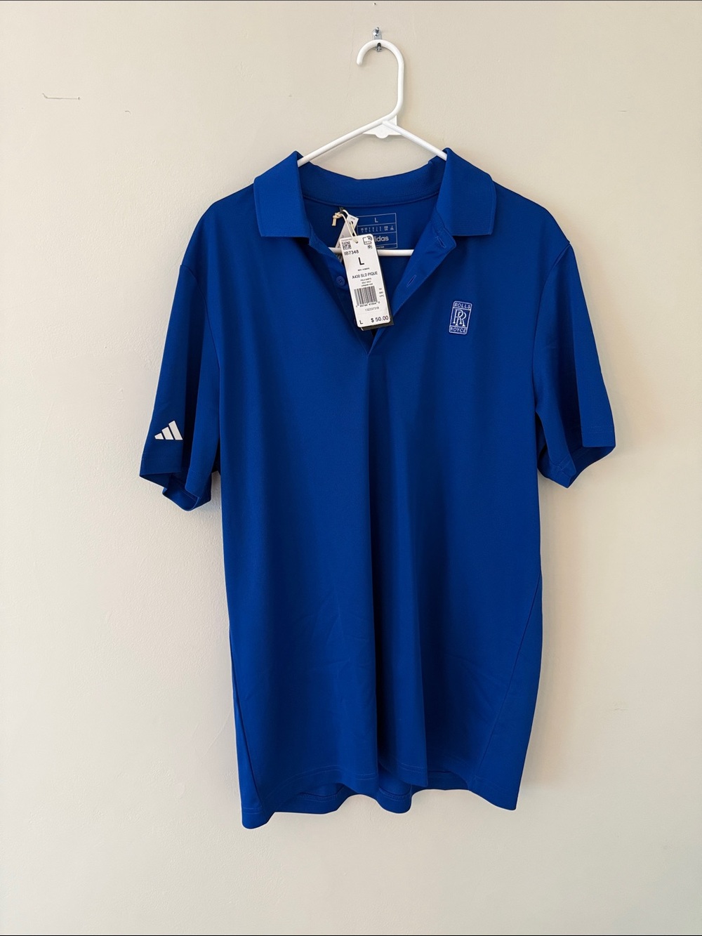 Adidas Rolls Royce Men’s Blue Short Sleeve Polo